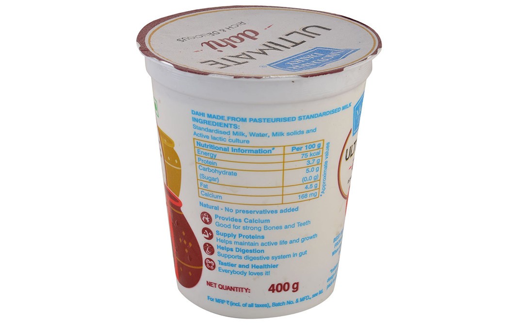Mother Dairy Ultimate Dahi, Rich & Delicious   Tub  400 grams